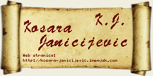 Kosara Janičijević vizit kartica